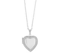 Akzent Collier avec pendentif pour femme en acier inoxydable - Chaîne d'ancre 43 + 5 cm - Médaillon en forme de cœur - Fermoir mousqueton - Cadeau pour hommes et femmes - 100 % étanche et doux pour la