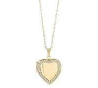 Akzent Collier avec pendentif pour femme en acier inoxydable - Chaîne d'ancre 43 + 5 cm - Médaillon en forme de cœur - Fermoir mousqueton - Cadeau pour hommes et femmes - 100 % étanche et doux pour la