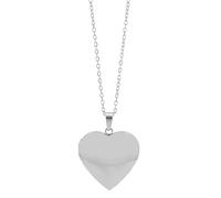 Akzent Collier avec pendentif pour femme en acier inoxydable - Chaîne d'ancre 43 + 5 cm - Médaillon en forme de cœur - Fermoir mousqueton - Cadeau pour hommes et femmes - 100 % étanche et doux pour la