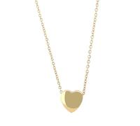 Akzent Collier avec pendentif pour femme en acier inoxydable - Chaîne d'ancre 43 + 5 cm - Pendentif en forme de cœur - Fermoir mousqueton - Cadeau pour hommes et femmes - 100 % étanche et doux pour la
