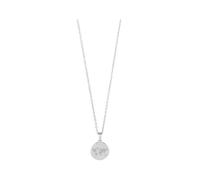 Akzent Collier avec pendentif pour femme en acier inoxydable - Chaîne d'ancre 43 + 5 cm - Pendentif globe-trotteur - Fermoir mousqueton - Cadeau pour hommes, femmes - 100 % étanche et doux pour la