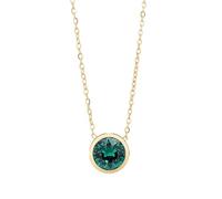 Akzent Collier avec pendentif pour femme en acier inoxydable - Chaîne d'ancre 43 + 5 cm - Pierre de cristal - Fermoir mousqueton - Cadeau pour hommes et femmes - 100 % étanche et doux pour la peau, 43