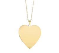 Akzent Collier avec pendentif pour femme en acier inoxydable - Chaîne d'ancre 45 + 5 cm - Médaillon en forme de cœur - Fermoir mousqueton - Cadeau pour hommes et femmes - 100 % étanche et doux pour la