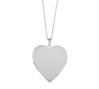 Akzent Collier avec pendentif pour femme en acier inoxydable - Chaîne d'ancre 45 + 5 cm - Médaillon en forme de cœur - Fermoir mousqueton - Cadeau pour hommes et femmes - 100 % étanche et doux pour la