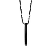 Akzent Collier avec pendentif tige pour femme en acier inoxydable - Chaîne d'ancre de 61 cm - Chaîne gourmette - Fermoir mousqueton - Cadeau pour hommes et femmes - 100 % étanche et doux pour la peau
