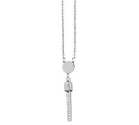 Akzent Collier pour Femme en Acier Inoxydable avec Pendentif en Forme de Strass Argenté 43+5 cm