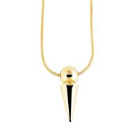 Akzent Collier unisexe de qualité supérieure avec pendentif en acier inoxydable bicolore, 100 % étanche et doux pour la peau