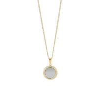 Akzent Collier unisexe de qualité supérieure pour femme avec pendentif en acier inoxydable bicolore, 100 % étanche et doux pour la peau