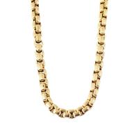 Akzent Collier unisexe en acier inoxydable doré - Longueur : 61 cm - Fermoir mousqueton - Chaîne en acier inoxydable - Idée cadeau pour femmes et hommes - 100 % étanche et doux pour la peau