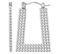 Akzent Créoles en acier inoxydable imperméables pour femme en argent, 100 % étanches et hypoallergéniques