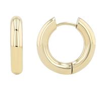 Akzent Créoles en acier inoxydable imperméables unisexes en argent et or, 100 % étanches et hypoallergéniques, 21, Acier inoxydable