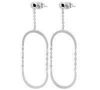 Akzent Paire de boucles d'oreilles créoles en acier inoxydable Argenté