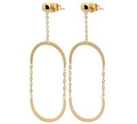 Akzent Paire de boucles d'oreilles créoles en acier inoxydable Doré