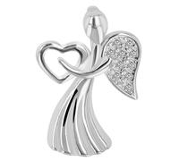 Akzent Pendentif arbre de vie pour femme - En argent 925 rhodié - 14,5 mm - 100 % étanche et doux pour la peau, 1.5, Argent, Zircone cubique