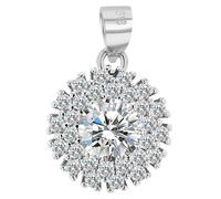Akzent Pendentif arbre de vie pour femme - En argent 925 rhodié - 21 mm - 100 % étanche et doux pour la peau
