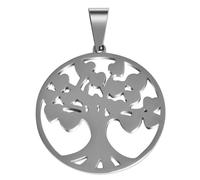 Akzent Pendentif Arbre en Acier Inoxydable Argenté