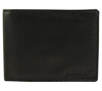 Akzent Portefeuille pour homme en cuir avec bouton pression 9 x 12 x 2,3 cm, Noir , 9 x 12, Classique