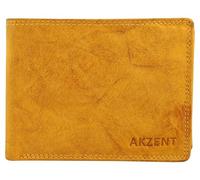 Akzent Portefeuille unisexe en cuir avec bouton pression de 9,5 x 12 x 2 cm, marron, 9.5 x 12, Classique