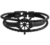 Akzent Schwarze See Bracelet en Cuir Noir