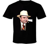 Al Capone Mafia American Gangster Movie Retro T Shirt Tee Mens Gift Black 3XL