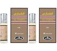 Al Fares Concentrated Perfume Oil Pack of 2 (6ml Each) | Long Lasting Alcohol-Free Roll On Attar | Fresh Woody Oriental Fragrance for Men