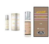 Al Fares & Soft Concentrated Perfume Oil Pack of 2 | Long-Lasting Alcohol-Free Attar for Men & Women | 6ml Each Roll-On