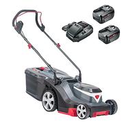 AL-KO Tondeuse électrique sans Fil 3.82 Li Easy, Largeur 38 cm, pour 2 Batteries 18 V Li-ION (2X Batterie et Chargeur inclu), pour gardin à 300 m², réglage Central de la Hauteur de Coupe en 6 Fois