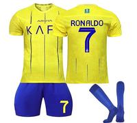 Al NASSR FC Maillot Foot Enfant et Adultes Nouveaux Maillots #7 Home/Away Soccer Jersey, Ensemble Football Homme Garçon Vêtement Sport Tshirt, Shorts et Chaussette Set