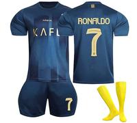 Al NASSR Maillot Foot Enfant et Adultes Nouveaux Maillots #7 Home/Away Soccer Jersey, Ensemble Football Homme Garçon Vêtement Sport Tshirt, Shorts et Chaussette Set