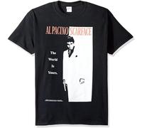 Al Pacino The World is Yours Unisex 100% Cotton Short-Sleeve T-Shirts Black XXL