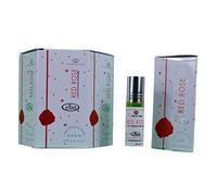 Al-Rehab Lot de 6 flacons d'huile parfumée à bille Rose rouge 6 ml