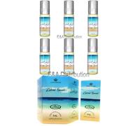 Al Rehab Parfum Musc Oriental Mixte Par Lot De 6 -Zahrat Hawaii-6 Ml- Al Rehab-