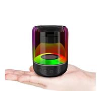 Al salama Mini Coran Lampe Haut-parleur 3D Coque Transparente avec Lumière Vague d'Eau Bluetooth 5.0 HD Son Surround 360° et Bass, APP/Télécommande, 18 Récitants & 15 Langues Idéal Cadeau Musulman