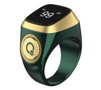 Al salama Tasbih Compteur de prière, anneau de comptage intelligent Tasbih 20 mm, bague numérique Tasbih Zikr pour homme et femme, compteur de doigts électronique rechargeable pour prière (vert)