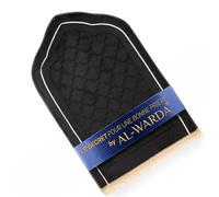 AL-WARDA Tapis de Priere en Peluche Super Confortable - Islam Cadeau - Epais et Doux comme Un Nuage (Noir, XL 120 * 80cm)