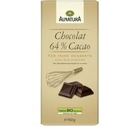 ALA NATURAA Chocolat Cacao Bio 64% - Douceur bio intense pour tous les gourmands - 150g - Alimentation bio - Le Lot De 4