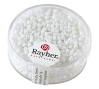 Rayher Rocailles 1406302 - 2 mm - Opaque - Boîte 17 g - Weiß G