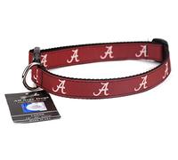 Alabama Crimson Tide ruban Collier de chien, Sm 1in w - Fits 8in-12in, Rouge
