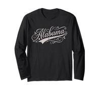 Alabama Floral Script Boutique Distressed Women's & Girls Manche Longue