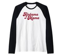 Alabama Mama Southern State Pride Cute Alabama Mom Manche Raglan