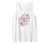 Alabama Mom Cursive Red Floral Design Cute Débardeur