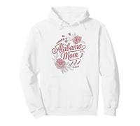 Alabama Mom Cursive Red Floral Design Cute Sweat à Capuche
