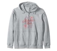Alabama Mom Cursive Red Floral Design Cute Sweat à Capuche