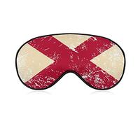 Alabama State Flag Funny Sleep Eye Mask Soft Blindfold Eye Cover avec sangle réglable Night Eyeshade pour hommes femmes