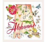 Alabama State Lot de 40 serviettes de cocktail en papier, 3 plis, 12,7 x 12,7 cm