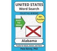 Alabama Word Search Puzzle Book: Word Search with Easy to Read Print about Alabama, the Heart of Dixie state, cities, towns, & municipalities | 6x9 ... holidays, birthdays, and free time.