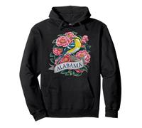 Alabama Yellowhammer Oiseau et Camélia Fleur Sweat à Capuche