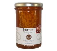 Alabasinis - Miel Grec avec Alvéoles d’Abeilles 100% Brut & Naturel - 400g - Miel Pur et Artisanal de Grèce