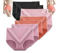 ALACEG Lot de 8 Culottes Anti-Fuite Taille Haute améliorées, Culottes Vicsecrets Absorbant l'humidité, Slips Grande Taille (8 PCS-G,L)