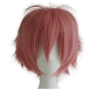 Alacos Perruque courte tendance à pointes pour femme Cosplay Halloween Noël Carnaval Déguisement Fête Cadeau + Bonnet